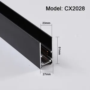 CX2028 20mm Aluminum Magnetic Track Light Rail Mounted Suspended LED Linear Channel Profile DC48V Home Office Celling Light