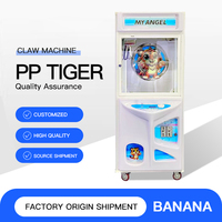 Banana Land MY ANGEL Crane Machine, machine à monnayeur commerciale pour peluches métalliques, jeu d'arcade en anglais