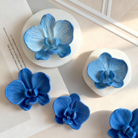 Moules en silicone pour fleurs d'orchidées, pour la décoration de gâteaux, les décorations de cupcakes, les chocolats, la pâte à sucre, l'argile polymère, les créations en résine