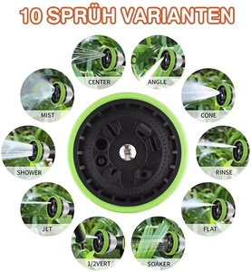 Carrete de manguera de jardín ligero y flexible al por mayor con doble núcleo de látex, 3x expandible, 3/4 de pulgada de diámetro, pulverizador de 10 funciones - Product Image 3