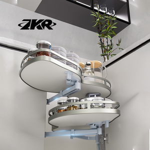<span class=keywords><strong>ZKR</strong></span> Especial para Espacios Estrechos en Gabinetes de Cocina, Cesta Extraíble para Almacenamiento, Soporte para Frascos de Condimentos, Acero Inoxidable Resistente, Ahorro de Espacio - Product Image 5