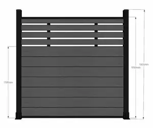 Wood Composites WPC Garden Fence 2022 Hot Sale Recycled Materials Plastic Wood + HDPE +additives Power Coated Powder Coated