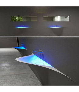 Increíble Lavabo de Superficie Sólida con Forma Termoformada Retorcida, Venta al por Mayor - Product Image 5