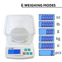 Balance de précision numérique LCD 0,01g avec pare-vent et chargeur, personnalisable OEM