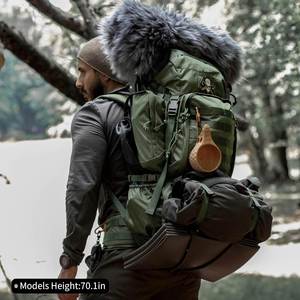 กระเป๋าเป้สะพายหลังแบบมีโครงในตัว รุ่น Factory 36-56L พร้อมผ้าคลุมกันฝน ทำจากโพลีเอสเตอร์ แฟชั่น กันน้ำ เหมาะสำหรับเดินป่า ตั้งแคมป์ และล่าสัตว์ - Product Image 6