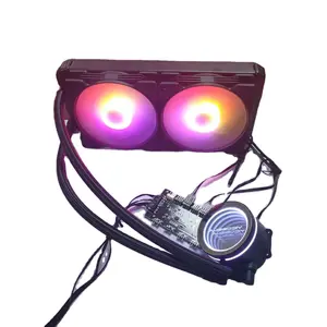 Hongyi AIO เครื่องทำน้ำเย็น CPU 240มม. 240ระบายความร้อนด้วยน้ำเย็นพัดลมฮีทซิงค์กับพัดลม RGB สำหรับคอมพิวเตอร์เกมซ็อกเก็ต intel/amd