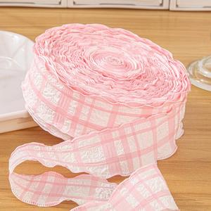 Ruban plissé à carreaux de 4 cm, 10 yards, de qualité supérieure, pour emballages cadeaux haut de gamme, utilisation par les fleuristes, pinces à cheveux - Product Image 4