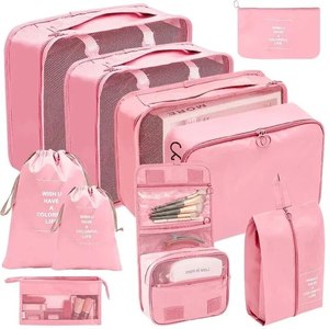 Travel Storage Bag Set Ten Piece Set Toiletries Cosmetics Clothing Storage Bag Portable <b>Large</b> Travel Capacity Sorting Bag Set - Product Image 6