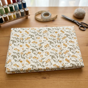 Tela Lisa de Algodón Peinado Tejida a Mano con Estampado de Bloques en Amarillo Claro, Resistente al Agua, para Prendas de Vestir y Decoración del Hogar - Product Image 3