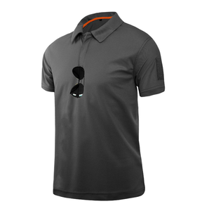 T-shirts tactiques de sport d'extérieur DFT0301-1 à col, manches courtes, avec mini-poche sur le bras et languette de signalisation auto-agrippante - Product Image 6