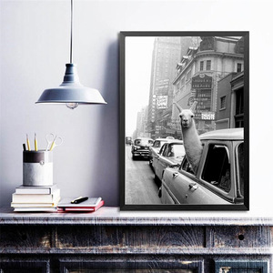 Affiche vintage de la ville des lamas <span class=keywords><strong>noir</strong></span> <span class=keywords><strong>et</strong></span> <span class=keywords><strong>blanc</strong></span>, photographie d'animaux rétro, peinture sur toile non encadrée pour décoration de salon <span class=keywords><strong>et</strong></span> de maison - Product Image 2