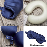 Oreiller anti-rides 100% soie de mûrier avion cou pour voyage 19 Momme véritable oreiller de voyage en soie pour le soulagement de la douleur dormir