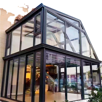 Véranda en aluminium à double vitrage au design moderne, personnalisable pour hôtels, maisons et chambres, maisons modulaires de luxe pour l'extérieur