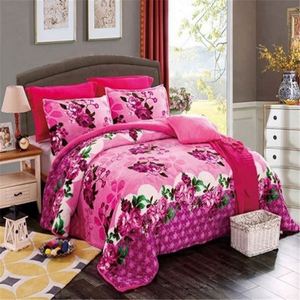 Quilt chăn ấm cừu mùa đông nhung siêu bán buôn Quilted Vua doublesided giường đảo ngược Sherpa thiết lập ném mền cho giường - Product Image 4