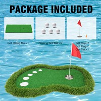 Ensemble de golf flottant pour piscine, tapis de golf flottant avec logo personnalisé, jeu de golf aquatique, ensemble de frappe sur green