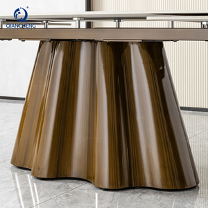 Tavolo da Pranzo Estensibile di Lusso Multifunzionale Pieghevole Regolabile con Piano in Pietra per 12 Persone Arredamento Moderno - Product Image 5