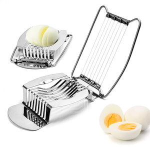 Cortador de huevos de mano de acero inoxidable duradero, rebanador de huevos de plata multifuncional para uso en la cocina del hogar - Product Image 5
