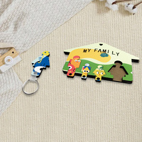 Porte-clés détachable en MDF vierge pour sublimation, personnalisable, pour la conception de cadeaux DIY et la promotion de produits