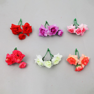 Cabezas de Rosas Artificiales de Seda, Flores de 3 cm de Alto, Simulación Realista, Decoraciones para Bodas, Materiales para Manualidades, Reutilizables - Product Image 1