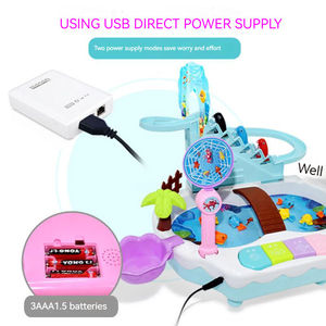 Jouets de pêche électriques pour enfants, ensemble de machine à pêcher pingouin, jeux de table, escalade d'obstacles, lumières, musique, histoires éducatives précoce - Product Image 6