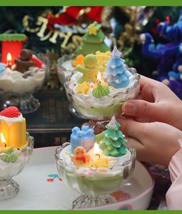 Festive Scented Soy <b>Wax</b> <b>Candle</b> Christmas Santa Snowman Shape Atmosphere Light Home Garden Decoration - Product Image 3