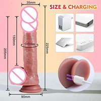 Realistische riesige Männer Vibrator Dildo maschine Elektrische Fernbedienung Weiches Silikon Schub Dildo Sexspielzeug für Frauen