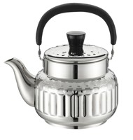 Bouilloire sifflante à pois en acier inoxydable à induction portable bouilloire à eau de grande capacité avec poignée résistante à la chaleur