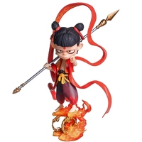 Patung Figur Kartun Anime Nezha K386 Terpopuler, Karya Seni Terinspirasi Alam, Ornamen Foto, Kerajinan 3D, Patung Landmark Rekreasi