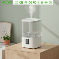 RUNAL 4L Humidificateur d'air ultrasonique à brume froide avec ioniseur, veilleuse LED à changement de couleur et arrêt automatique, en plastique, pour usage domestique