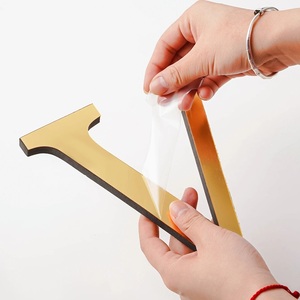 26 chữ cái tiếng anh bảng chữ cái Acrylic Gương 3D tường Sticker lễ hội trang trí phòng trang trí nội thất phụ kiện trang trí - Product Image 4