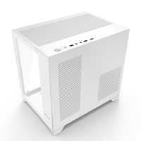 Boîtier d'ordinateur personnalisé en gros AntarcChill avec panneau en verre, tours et boîtiers Micro ATX, boîtier d'ordinateur de jeu PC de bureau en métal blanc