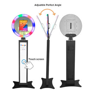 Aro de Luz LED para Eventos Sociales, Soporte de <span class=keywords><strong>Piso</strong></span> Portátil, Cabina de Fotos, Kiosco para Selfies, Cabinas Fotográficas - Product Image 2