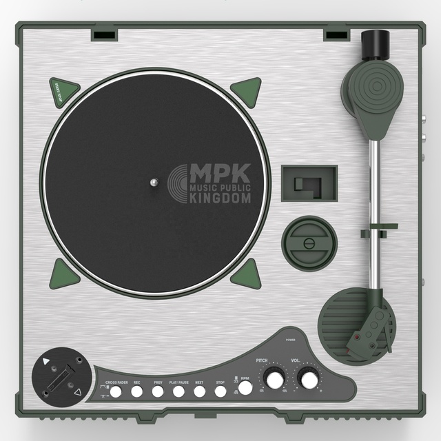 Portable DJ LP Player Modern Fashion Look with Built-in Scratch Slide Switch with USB Playing and Recording Turntable