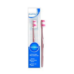 OralVita Toothbrush <b>Soft</b> Bristles Extra Long Head For Adults Oral Hygiene - Product Image 1