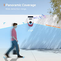 Détecteur de mouvement infrarouge PIR sans fil, étanche, en plastique, pour extérieur, avec annonce vocale, recharge solaire, pour la sécurité à domicile, garage, ferme, villa