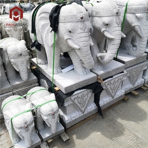 Sculpture d'éléphant blanc <span class=keywords><strong>en</strong></span> granit, <span class=keywords><strong>petite</strong></span> taille, sur mesure, faite à la main, moderne, <span class=keywords><strong>en</strong></span> granit naturel, <span class=keywords><strong>statue</strong></span> d'extérieur, garantie 1 an - Product Image 4
