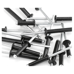 Rivets à tête bombée en acier et aluminium de 2,<span class=keywords><strong>4</strong></span> <span class=keywords><strong>mm</strong></span>, 3 <span class=keywords><strong>mm</strong></span>, 3,2 <span class=keywords><strong>mm</strong></span>, <span class=keywords><strong>4</strong></span> <span class=keywords><strong>mm</strong></span>, rivets aveugles peints en noir - Product Image 1