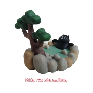 Qingh Sundries, Zakka Tatami, Chat à trois fleurs, Cochon, Source chaude, Support de téléphone portable, Ornements en résine, Style japonais - Product Image 6