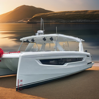 Yacht catamaran de luxe en alliage d'aluminium de 40 pieds Bateau à rames personnalisé de 12.36 m pour 12 personnes fabriqué en Chine