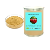 Extrait de baies d'aubépine de qualité alimentaire en poudre de flavone, fourni par l'usine