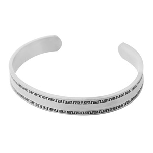 Jewelry Set Vintage Thai Silver Open Cuff Bracelet for <b>Men</b> Retro Oxidized Fashion Jewelry Solid Geometric Carved <b>Bangle</b> Ring - Product Image 5