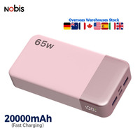 Chargeur portable OEM en gros avec logo personnalisé, batterie polymère au lithium 65W à charge rapide 20000mAh, Powerbank pour ordinateur portable et téléphone