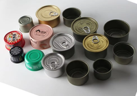 Boîte alimentaire en fer blanc recyclable multi-tailles avec ouverture facile pour fruits de mer, thon, nouilles, chewing-gums