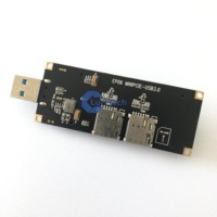 Adaptador MINIPCIE a USB, Solución Inalámbrica 4G LTE, PCIE a USB Tipo Negro con Módulo de Doble Tarjeta SIM, Accesorios, Adaptador 4G PCIE USB