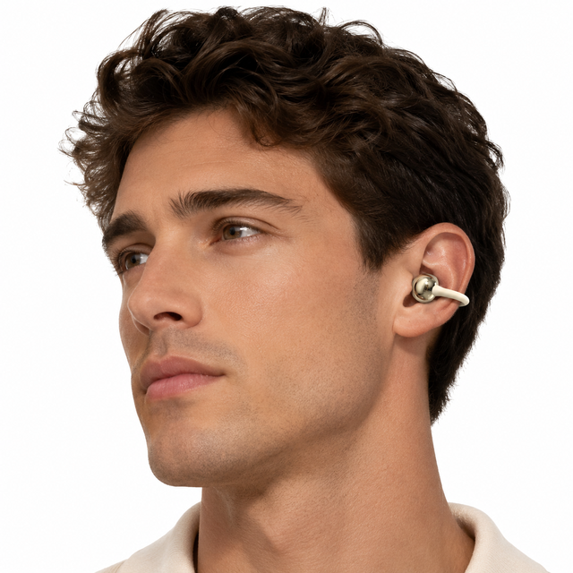 Clip on Open Ear Wireless Earbuds with Comfortable Non in Ear Design for Sports