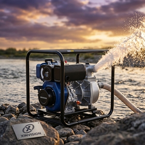 Pompe à eau diesel robuste de 2 pouces 173F 247cc 6HP, hauteur de refoulement 32m, débit élevé 39m³/h pour la construction et l'<span class=keywords><strong>irrigation</strong></span> - Product Image 3