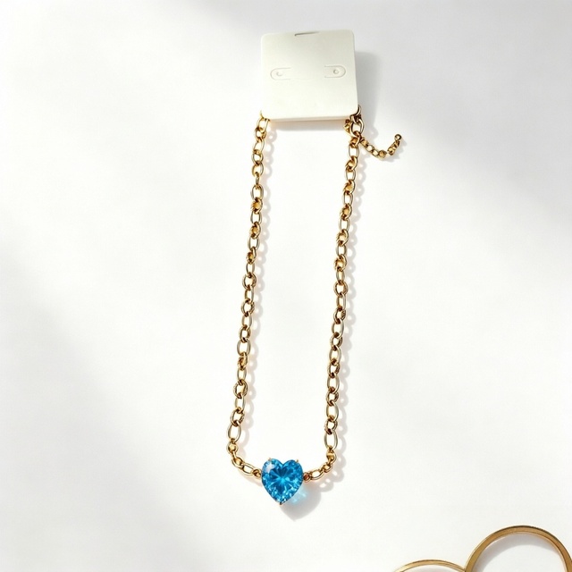 Daily Commute Fashion Pendant Necklace for Women, Multi Color Zircon Crystal Resin Diamond Decorative Clavicle Chain Jewelry