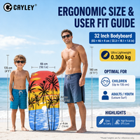 Planche de bodyboard à haute flottabilité avec noyau en EPS pour le surf, les jeux aquatiques, la plage, les sports nautiques en plein air, vente en gros