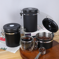 HIGHWIN Conteneur de stockage alimentaire Thé Café Grains Sucre Farine Boîte hermétique en acier inoxydable avec suivi de la date