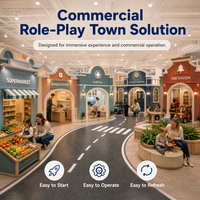 Casa de juegos suave comercial para supermercados, estanterías de exhibición de productos, fachada, probada por TUV, lista para zonas infantiles en centros comerciales